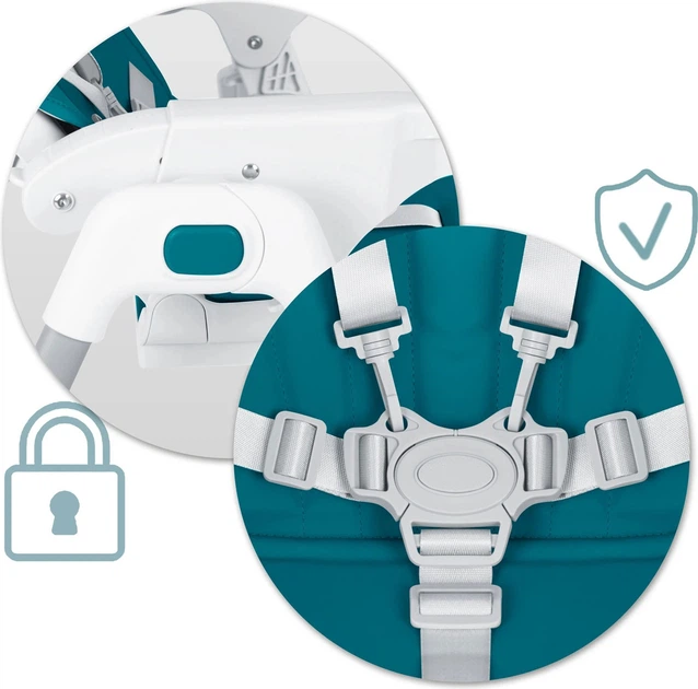 Krzesełko do karmienia Ricokids Tulo niebieskie (5903890614164) - obraz 4