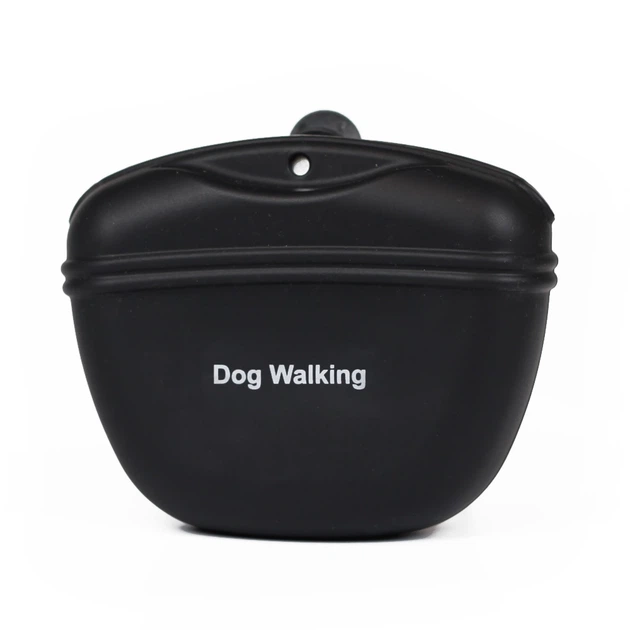 Сумочка для лакомств силиконовая для собак Dog Walking TREATS BAG черная - Фото 1 Сумочка для лакомств силиконовая для собак Dog Walking TREATS BAG черная - изображение 1
