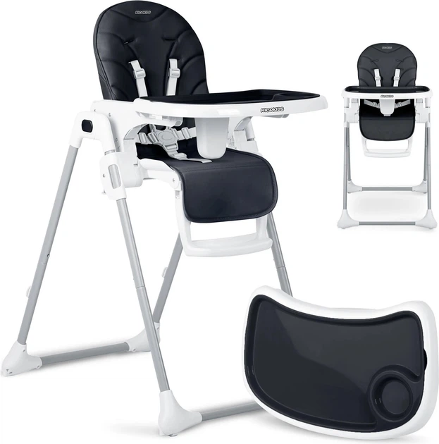 Krzesełko do karmienia Ricokids Tulo czarne (5903890614188) - obraz 6