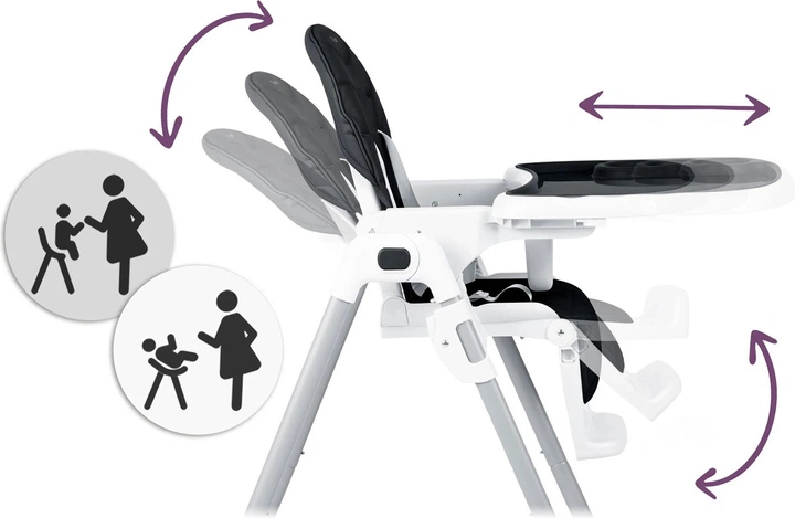 Krzesełko do karmienia Ricokids Tulo czarne (5903890614188) - obraz 7