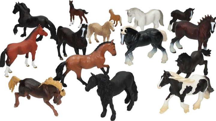 Набір фігурок Mojo School Package коні та лошата 15 шт 8450004 (8713218060668) - зображення 2