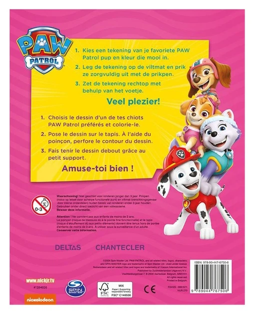 Розмальовка Deltas PAW Patrol Pin Pad Pink голландською мовою (9789044767506) - зображення 2