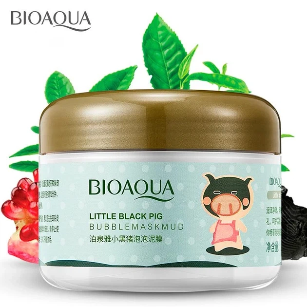 Очисна бульбашкова маска для обличчя Bioaqua Skin Care Carbonated Bubble Clay Mask (100 г) - зображення 5