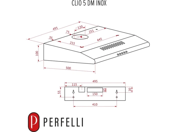 Витяжка Perfelli CLIO 5DM INOX - изображение 7