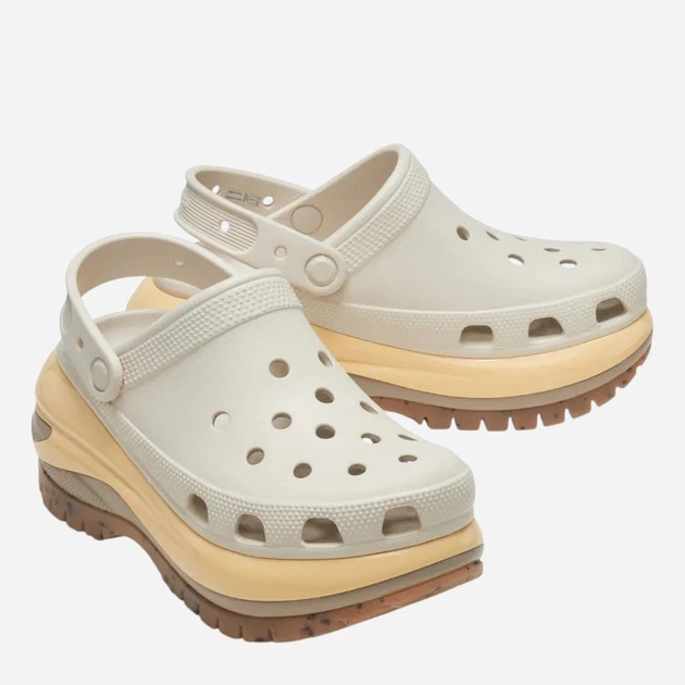 Chodaki damskie na wysokiej platformie Crocs Classic Mega Crush 207988-0LM 38-39 (M6/W8) Szare - obraz 2