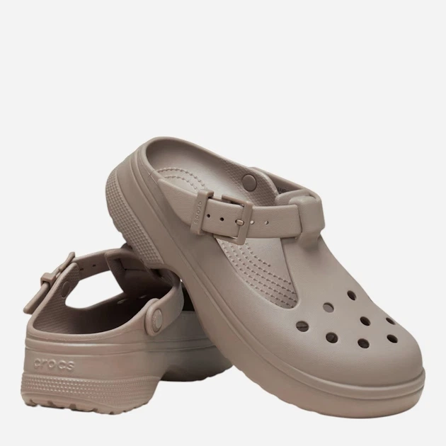 Жіночі крокси Crocs Classic Mary Jane 210581-214 38-39 (M6/W8) Темно-бежеві (198445113475) - зображення 3