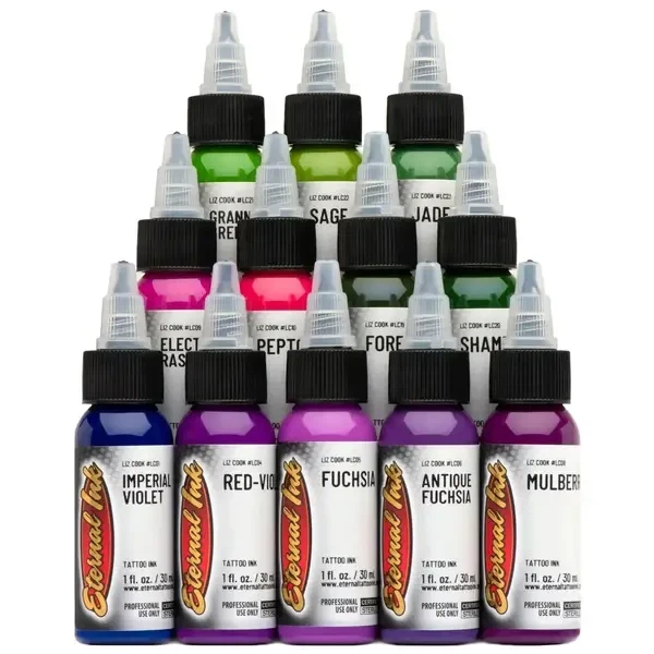 Набор тату красок Liz Cook Series 12 Colors Eternal по 30 мл - изображение 3