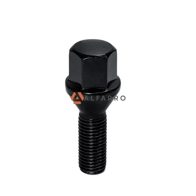 Болт колесный A175110 BK М12х1,5х28мм Конус (BMW, Daewoo, Fiat, Nissan, Opel, Renault) Черный Ключ 17мм - изображение 2