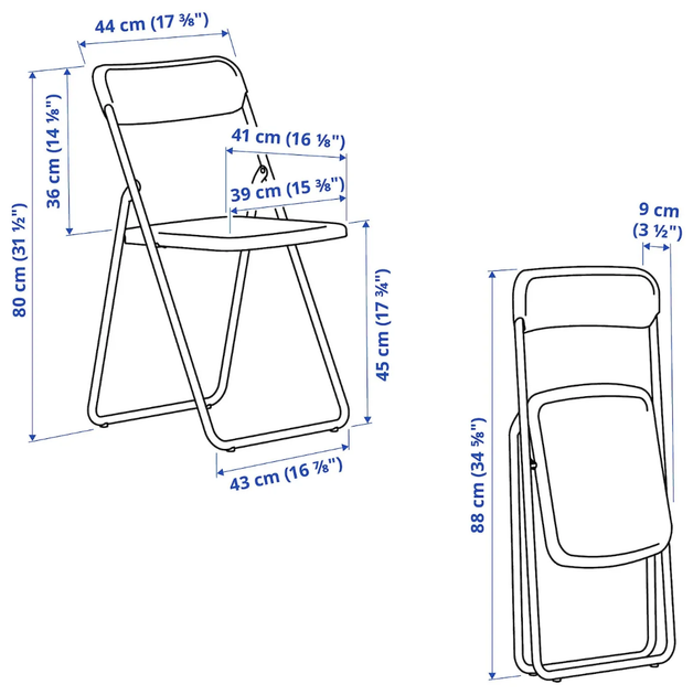 Раскладной стул, стул кухонный, зеленый IKEA VIHALS 005.927.52 - Фото 7 Раскладной стул, стул кухонный, зеленый IKEA VIHALS 005.927.52 - изображение 7