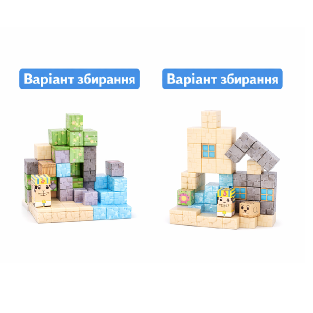 Магнитный конструктор Minecraft Водопад и дом в лесу, 100 деталей, майнкрафт для детей от 3 лет - изображение 3
