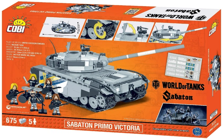 Klocki konstrukcyjne Cobi World Of Tanks Sabaton Primo Victoria 675 elementów (COBI-3034) - obraz 2