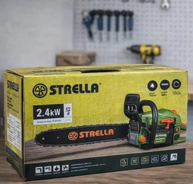 Бензопила бензиновая STRELLA SR-8700 для садовых и бытовых работ, шина 45 см, мощность 2.4 кВт - Фото 6 Бензопила бензиновая STRELLA SR-8700 для садовых и бытовых работ, шина 45 см, мощность 2.4 кВт - изображение 6