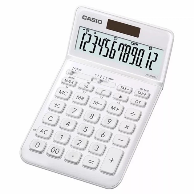 Калькулятор Casio JW-200SC-WE-W-E, белый (CALC-CAS-JW-200SC-WE) - Фото 3 Калькулятор Casio JW-200SC-WE-W-E, белый (CALC-CAS-JW-200SC-WE) - изображение 3