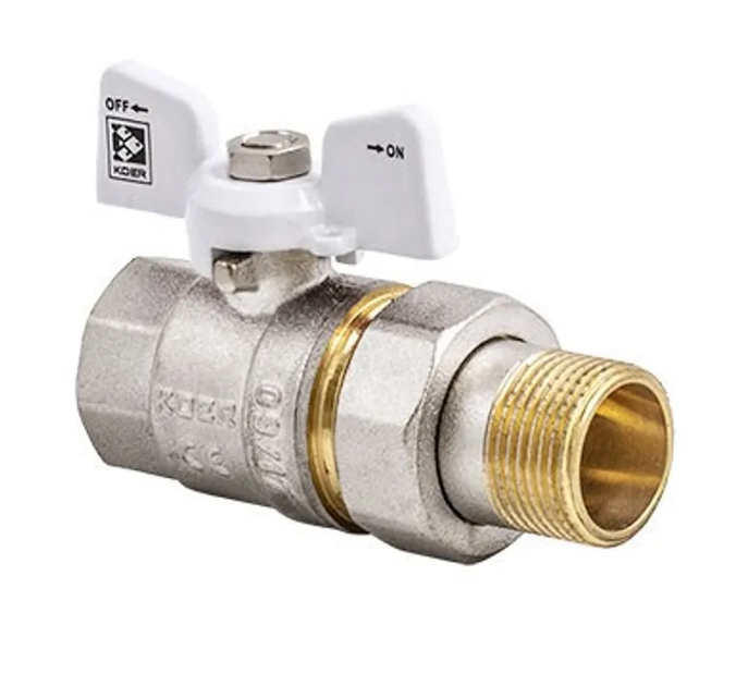 Кран с американкой 1/2" (KOER KR.227.W) белый (KR0015) - изображение 3