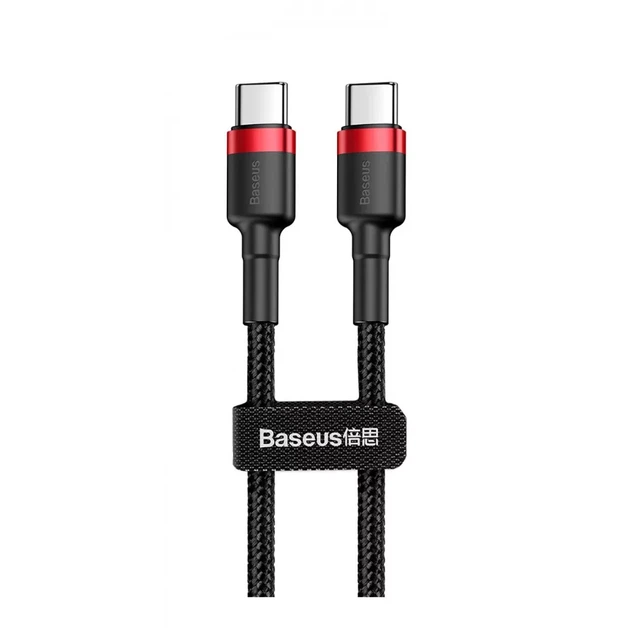 Кабель Baseus Cafule Type-C to Type-C PD2.0 100Вт 5A 20В 2 м Red-Black (CATKLF-AL91) - изображение 5