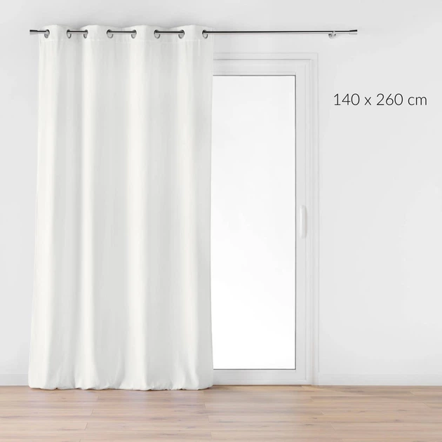 Штора на люверсах Douceur d'intérieur Mika біла 140 x 260 см (3574386123891) - зображення 2