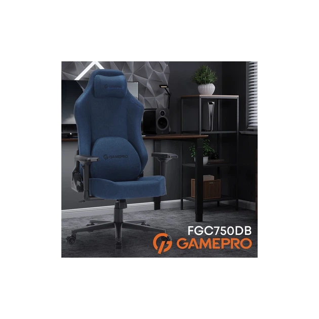 Кресло игровое GamePro FGC750DB Size L Fabric Dark Blue (FGC750DB) - изображение 6