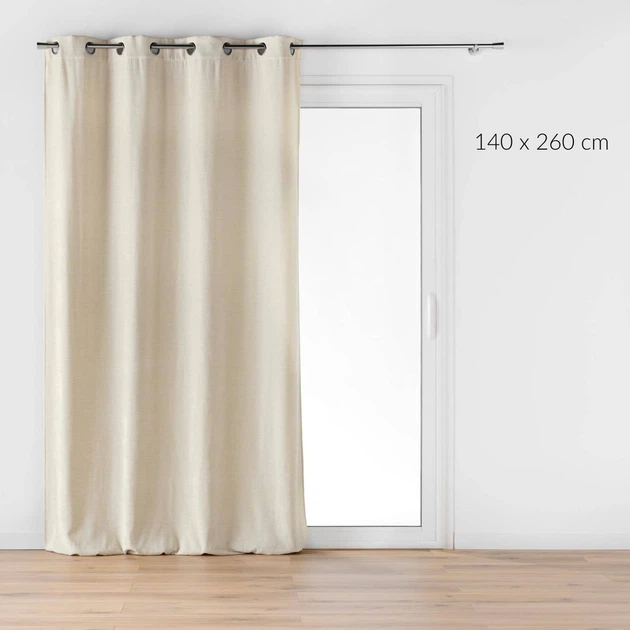 Штора на люверсах Douceur d'intérieur Mika бежева 140 x 260 см (3574386123907) - зображення 2