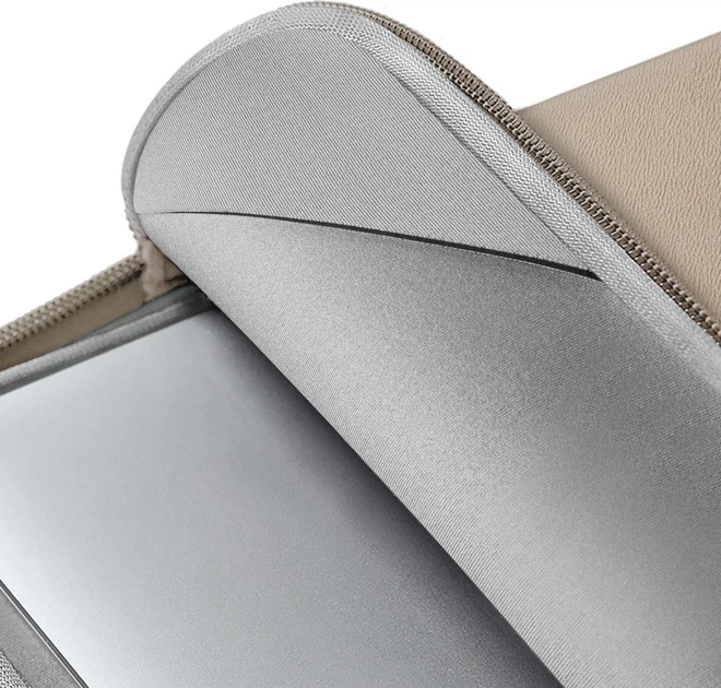 Etui na laptopa Uniq Cyprus Textured Neoprene Water-Resistant 14" Nude Brown (8886463689172) - obraz 4