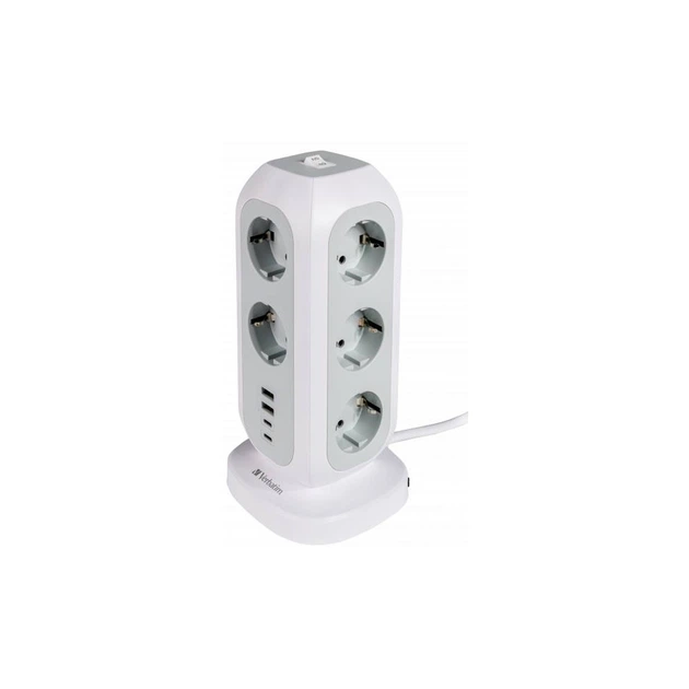 Мережевий фільтр живлення Verbatim 11 розеток, 2 x USB-C та 2 x USB-A (49547) - Фото 2 Мережевий фільтр живлення Verbatim 11 розеток, 2 x USB-C та 2 x USB-A (49547) - зображення 2