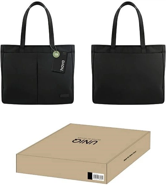 Torba na laptop Uniq Hava Tote Bag 16" Midnight Black (8886463686980) - obraz 4