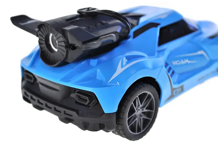 Автомобиль Spray Car Sport на радиоуправлении 1:24, голубой, с светом, выхлопной парой - изображение 3