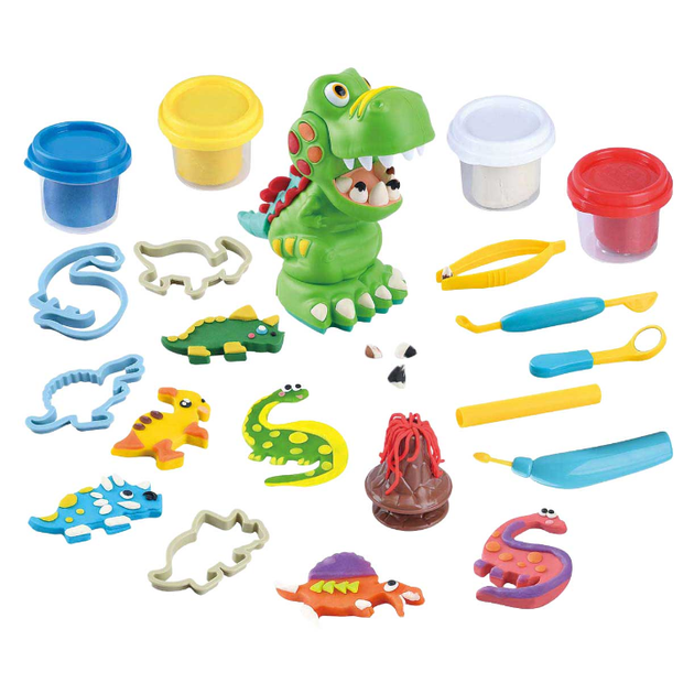 Набір для творчості PlayGo Набір із пластиліном Діно стоматолог 16 елементів (4892401082558) - зображення 2