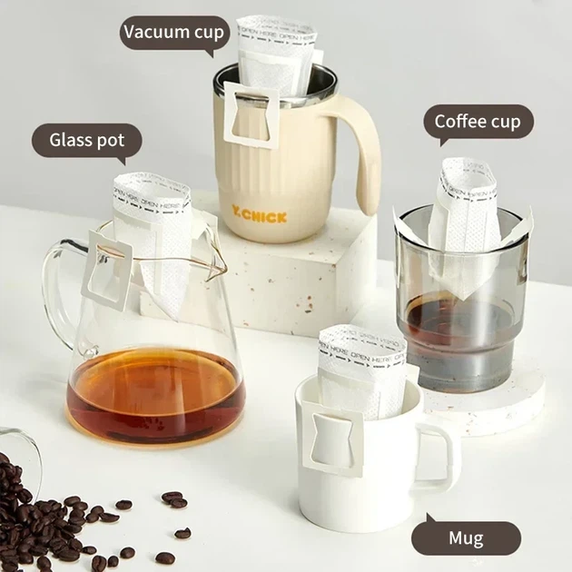 Дріп пакет фільтр для кави з нетканого матеріалу для заварювання кави 50 шт. - зображення 3