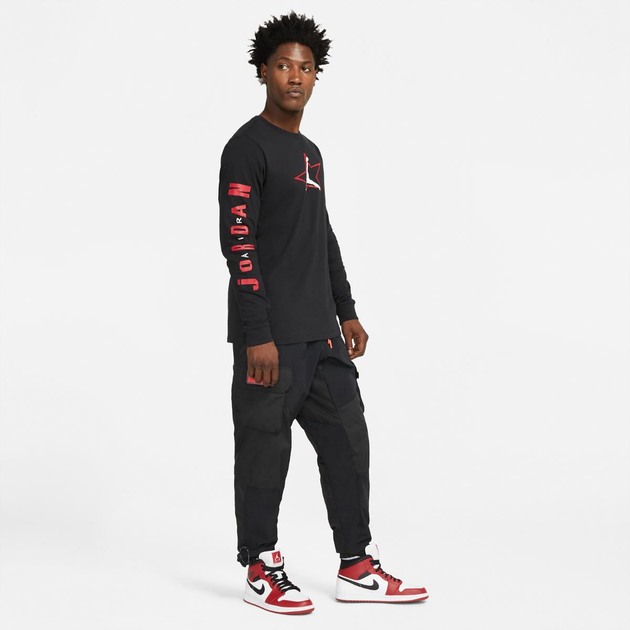 Лонгслив Air Jordan Aj6 Graphic Long Sleeve Men’S T-Shirt Black DD5231-010 S - Фото 5 Лонгслив Air Jordan Aj6 Graphic Long Sleeve Men’S T-Shirt Black DD5231-010 S - изображение 5