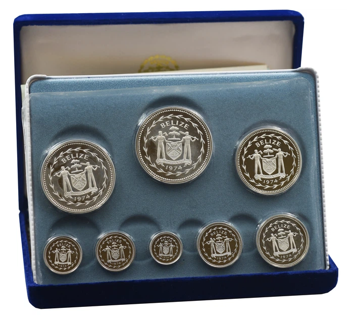 Набор монет Белиз набор из 8 монет 1974 Proof 1, 5, 10, 25, 50 центов, 1, 5, 10 долларов - Фото 3 Набор монет Белиз набор из 8 монет 1974 Proof 1, 5, 10, 25, 50 центов, 1, 5, 10 долларов - изображение 3