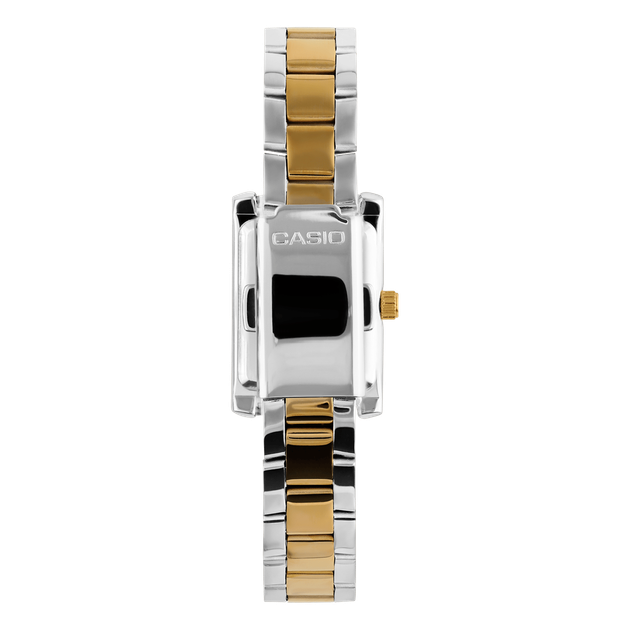 Женские часы Casio Collection LTP-1234PSG-7AEG — аналоговые, минеральное стекло, двухцветный браслет - Фото 4 Женские часы Casio Collection LTP-1234PSG-7AEG — аналоговые, минеральное стекло, двухцветный браслет - изображение 4