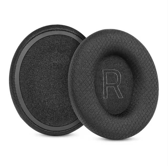 Амбушури тканинні сітчасті для навушників Razer Kraken V4, V4X, V4Pro, Kitty V2 Pro black чорні - зображення 3