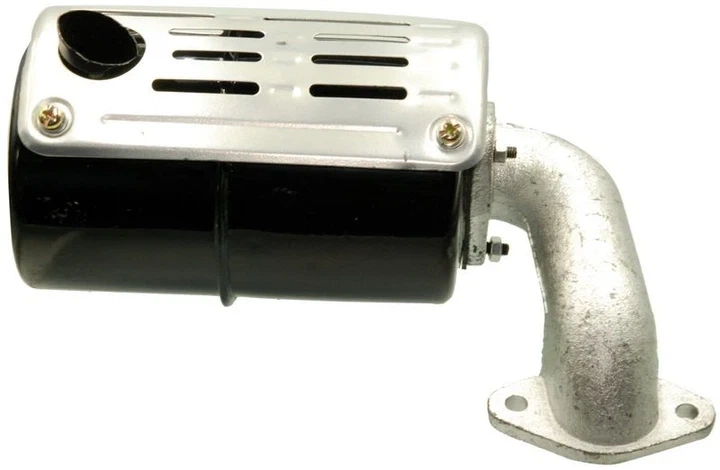 Глушитель мотоблока 190N, 12Hp, круглый, крепление на 2 болта, без колена (gen974) - изображение 2