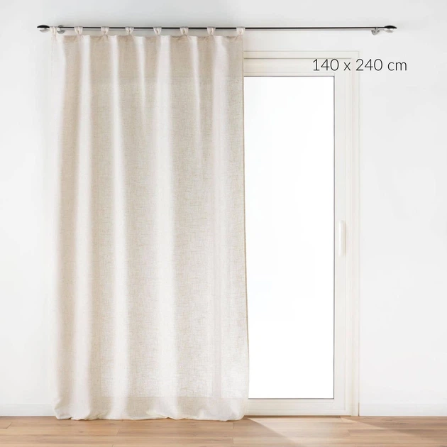 Штора для вікна Douceur d'intérieur Pauline з ефектом льону 140 x 240 см (3574386124232) - зображення 2