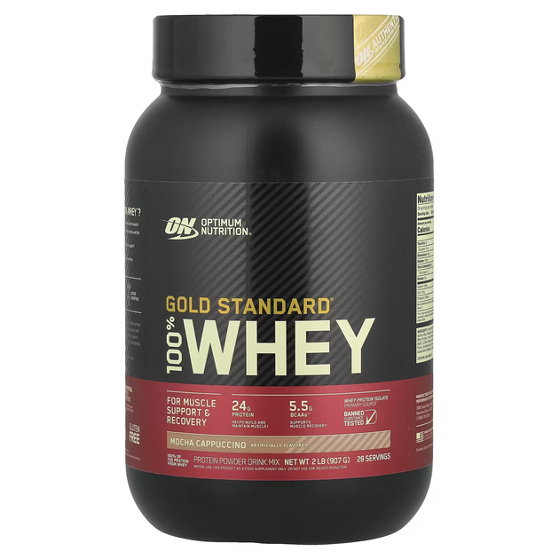 Комплексный Сывороточный Протеин с ВСАА Gold Standard – 900 г Капучино (748927026245) - Фото 1 Комплексный Сывороточный Протеин с ВСАА Gold Standard – 900 г Капучино (748927026245) - изображение 1