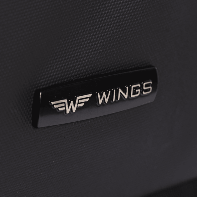 Дорожный тканевый чемодан Wings LN01 Loon малый (S) на 4 колесах, ручная кладь 55х37х21+5 см черно-серый - изображение 6