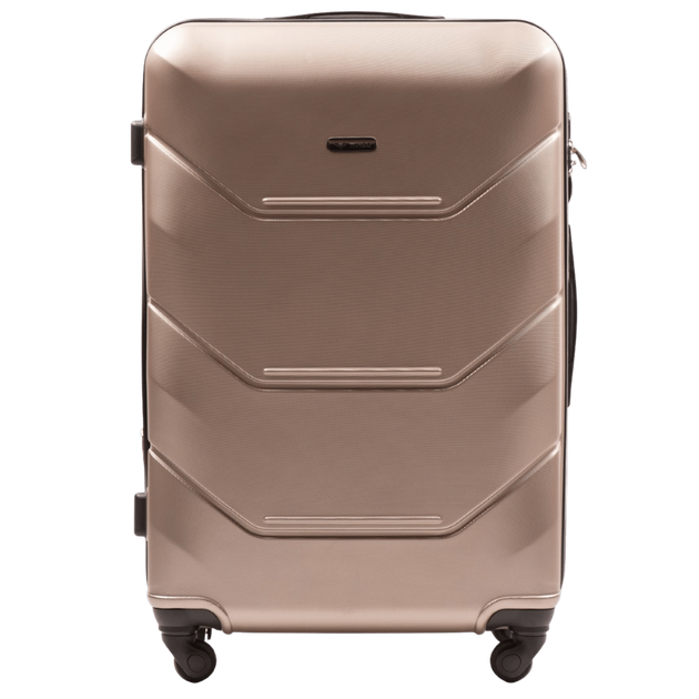 Дорожный пластиковый чемодан Wings 147 Unlimited Michigan большая (L) на 4 колесах 75х49х29см шампань - изображение 2