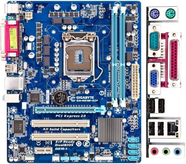 Материнська плата Gigabyte GA-H61M-S2P LGA 1155 (GA-H61M-S2P) Б/В - зображення 2