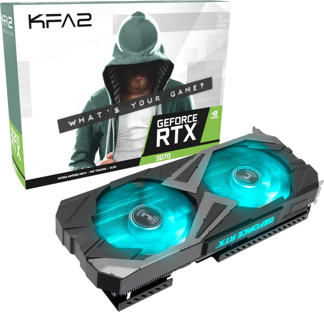 Відеокарта GeForce RTX 3070 8GB KFA2 1-Click OC (37NSL6MD2V7K) Б/В - Фото 1 Відеокарта GeForce RTX 3070 8GB KFA2 1-Click OC (37NSL6MD2V7K) Б/В - изображение 1