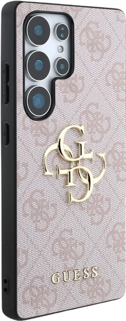 Etui Guess 4G Big Metal Logo do Samsung Galaxy S25 Ultra Pink (GUHCS25L4GMGPI) - obraz 4
