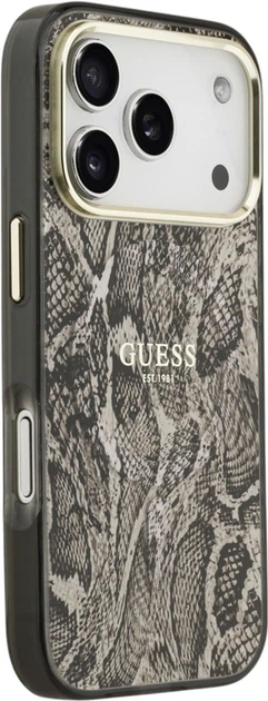 Панель Guess Python Pattern MagSafe для iPhone 17 Pro Max Brown (GUHMP17XHIMPYGW) - зображення 4