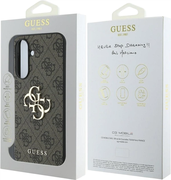 Etui Guess 4G Big Metal Logo do Samsung Galaxy A36 Brown (GUHCSA364GMGBR) - obraz 7