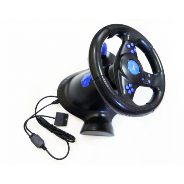 Игровой руль для ПК Usams Vibration Steering wheel руль с педалями и коробкой передач для компьютера PC/PS3/PS2 - изображение 10