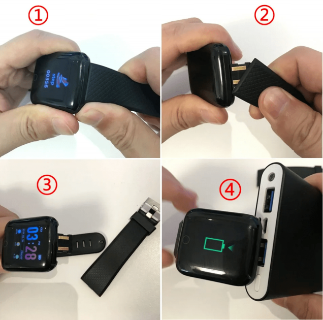 Спортивный фитнес-браслет умные часы Smart Band 116 Plus пульс давление шагомер Черный - изображение 8