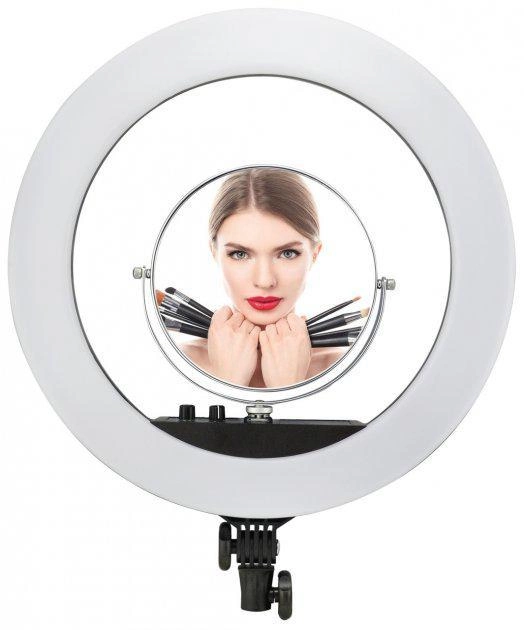 Профессиональное селфи-кольцо LED лампа No Brand RL-18 II 55W USB WiFi Bluetooth 45см с зеркалом и пультом (1892278394) - изображение 2