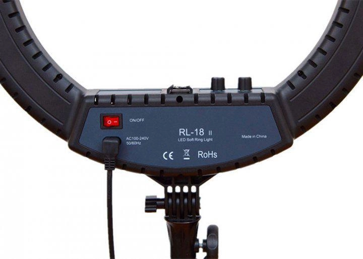 Профессиональное селфи-кольцо LED лампа No Brand RL-18 II 55W USB WiFi Bluetooth 45см с зеркалом и пультом (1892278394) - изображение 8