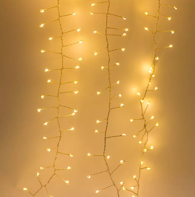 LED гірлянда новорічна Роса плетена 300LED 3м колір Теплий Білий 8 режимів від 220В та USB з пультом ДУ - Фото 10 LED гірлянда новорічна Роса плетена 300LED 3м колір Теплий Білий 8 режимів від 220В та USB з пультом ДУ - зображення 10