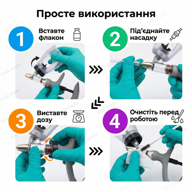 Шприц ветеринарный дозатор ZMA Eco-Matic 0.5-5 мл ветеринарный автошприц для прививки свиней коз КРС птицы - изображение 8