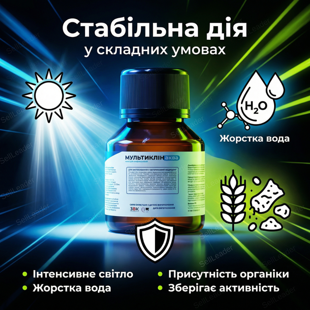 Концентрат для дезинфекции Мультиклин 25 мл 0,3-2% комплексный моюще-дезинфицирующий для ветклиник животноводства - изображение 6