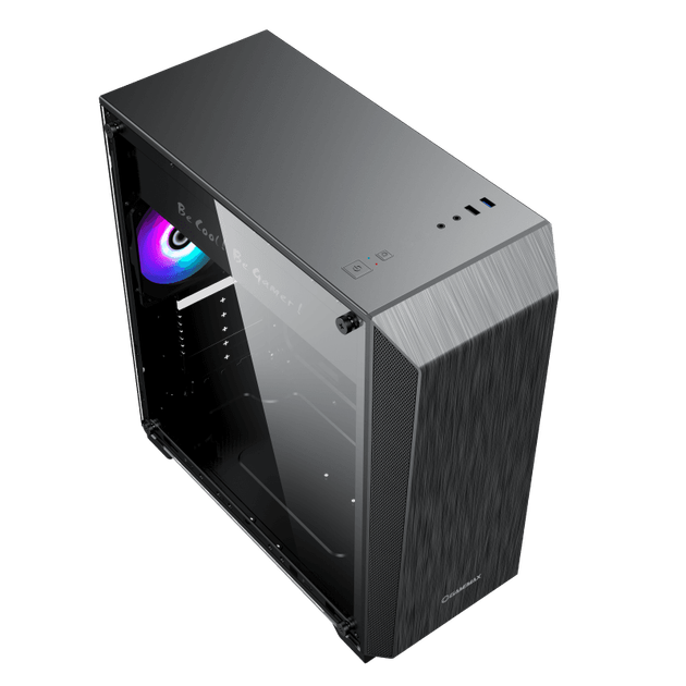 Корпус GameMax Nova N5 Black, без БЖ, Midi Tower, ATX / Micro ATX / Mini ITX, 1хUSB 3.0, 1хUSB 2.0, 1x120 мм LED, 430x200x437 мм, 0.5 мм, 4.0 кг - Фото 2 Корпус GameMax Nova N5 Black, без БЖ, Midi Tower, ATX / Micro ATX / Mini ITX, 1хUSB 3.0, 1хUSB 2.0, 1x120 мм LED, 430x200x437 мм, 0.5 мм, 4.0 кг - изображение 2